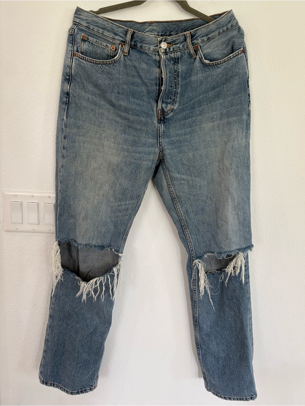 Topshop Classic Distressed Jeans